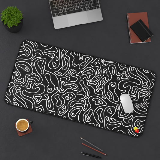 Black Topographic Mouse Pad / Desk Mat