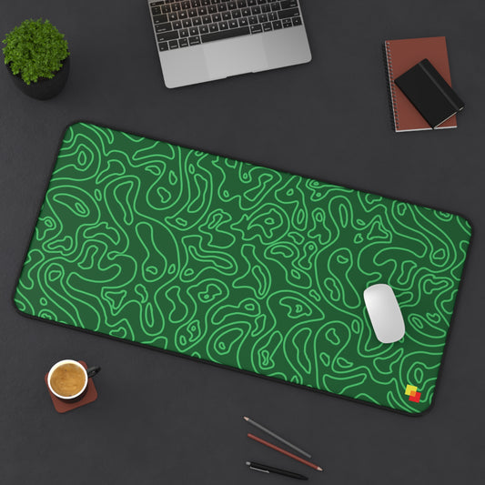 Green Topographic Mouse Pad / Desk Mat