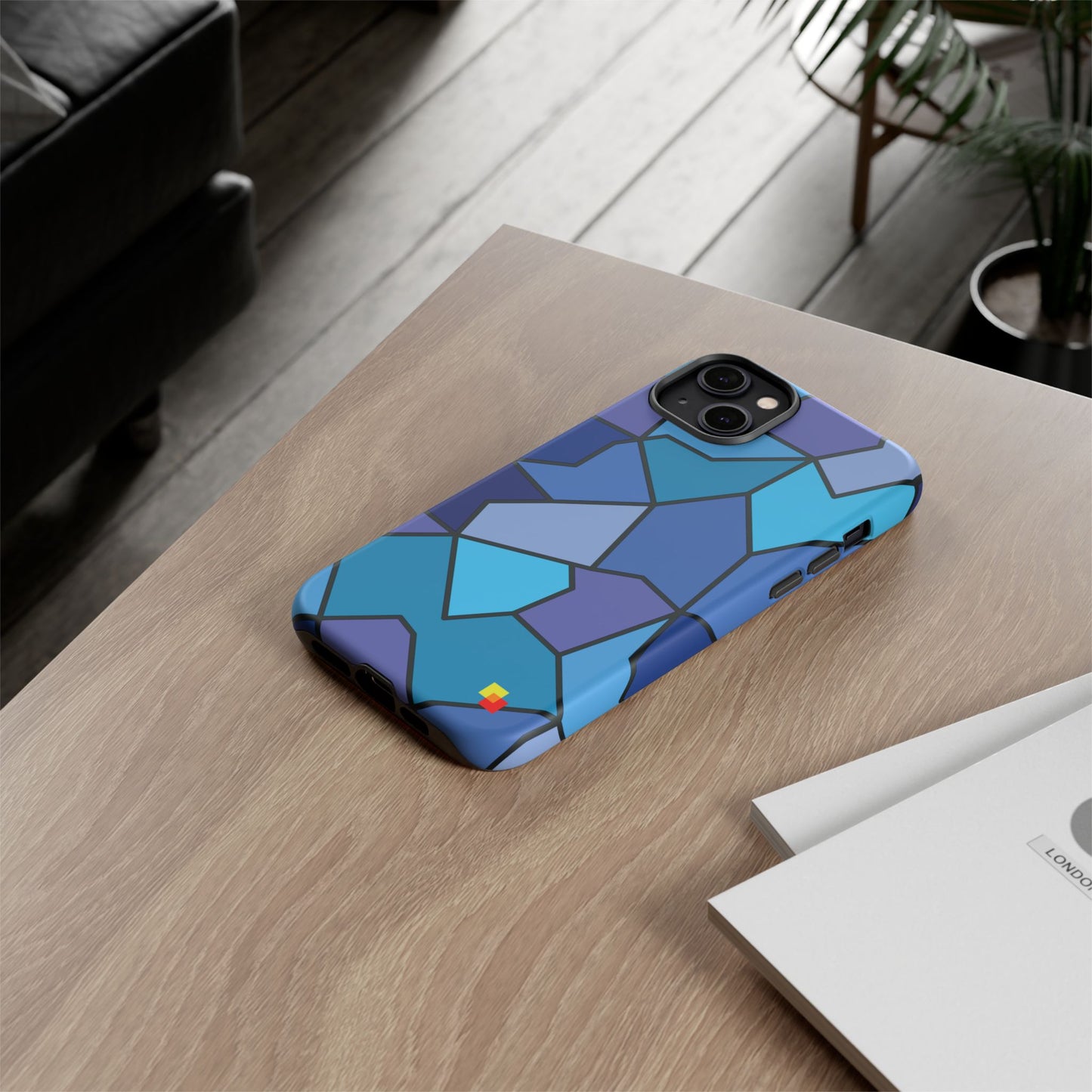 Blue Geometric Phone Case