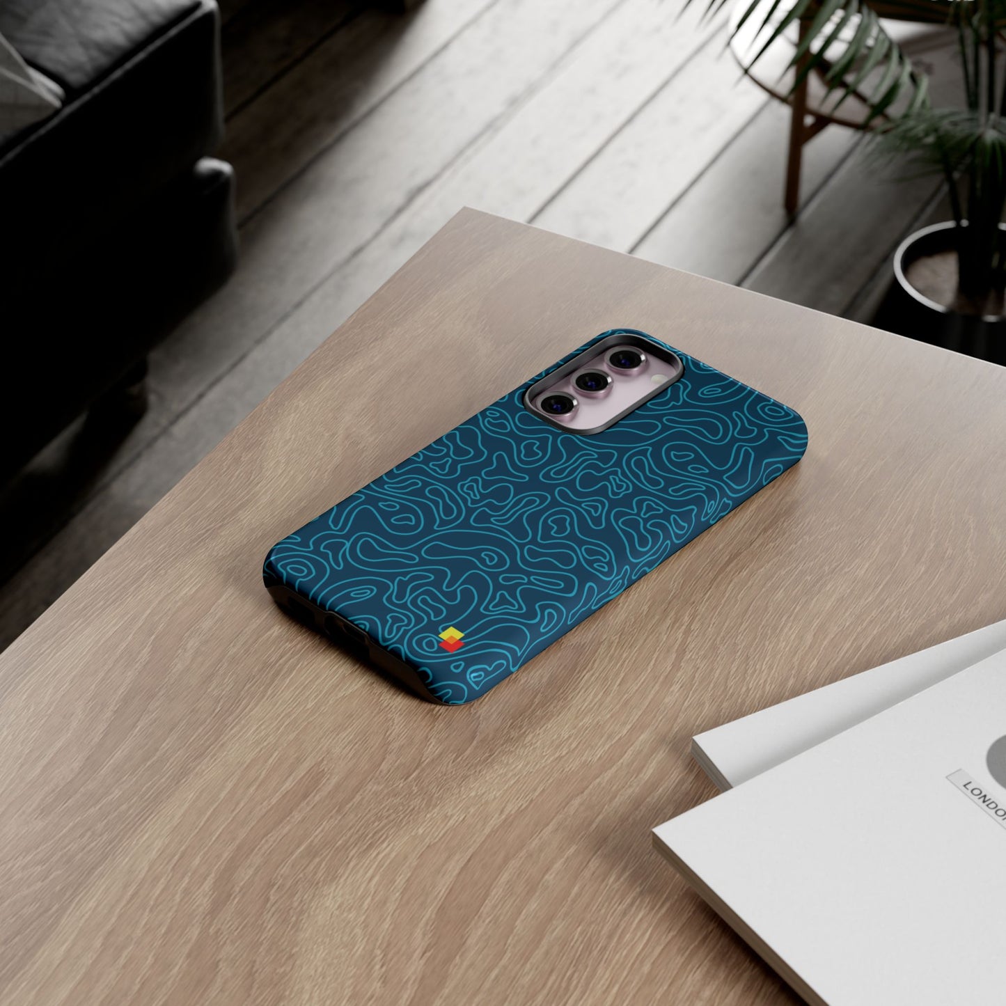 Blue Topographic Phone Case