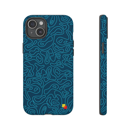 Blue Topographic Phone Case