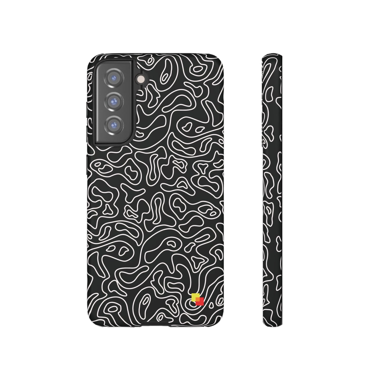 Black Topographic Phone Case