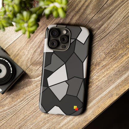 Black and Grey Geometric Phone Case