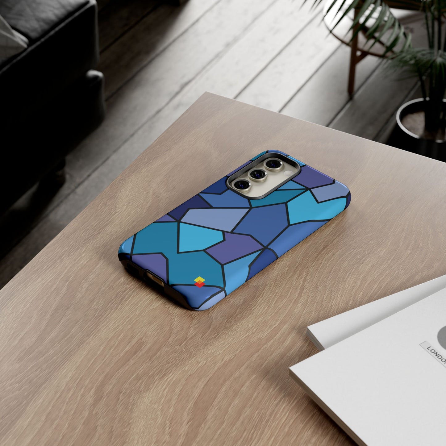 Blue Geometric Phone Case