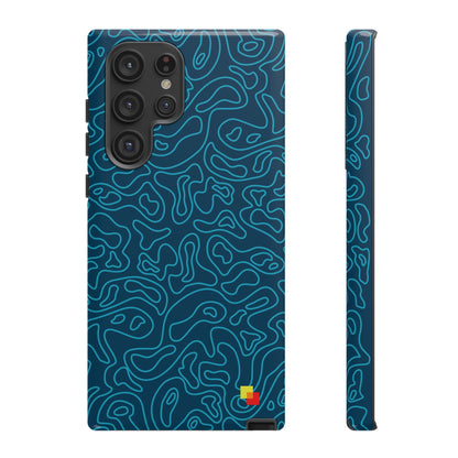 Blue Topographic Phone Case