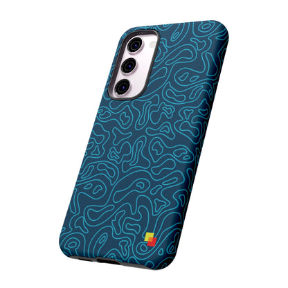 Blue Topographic Phone Case