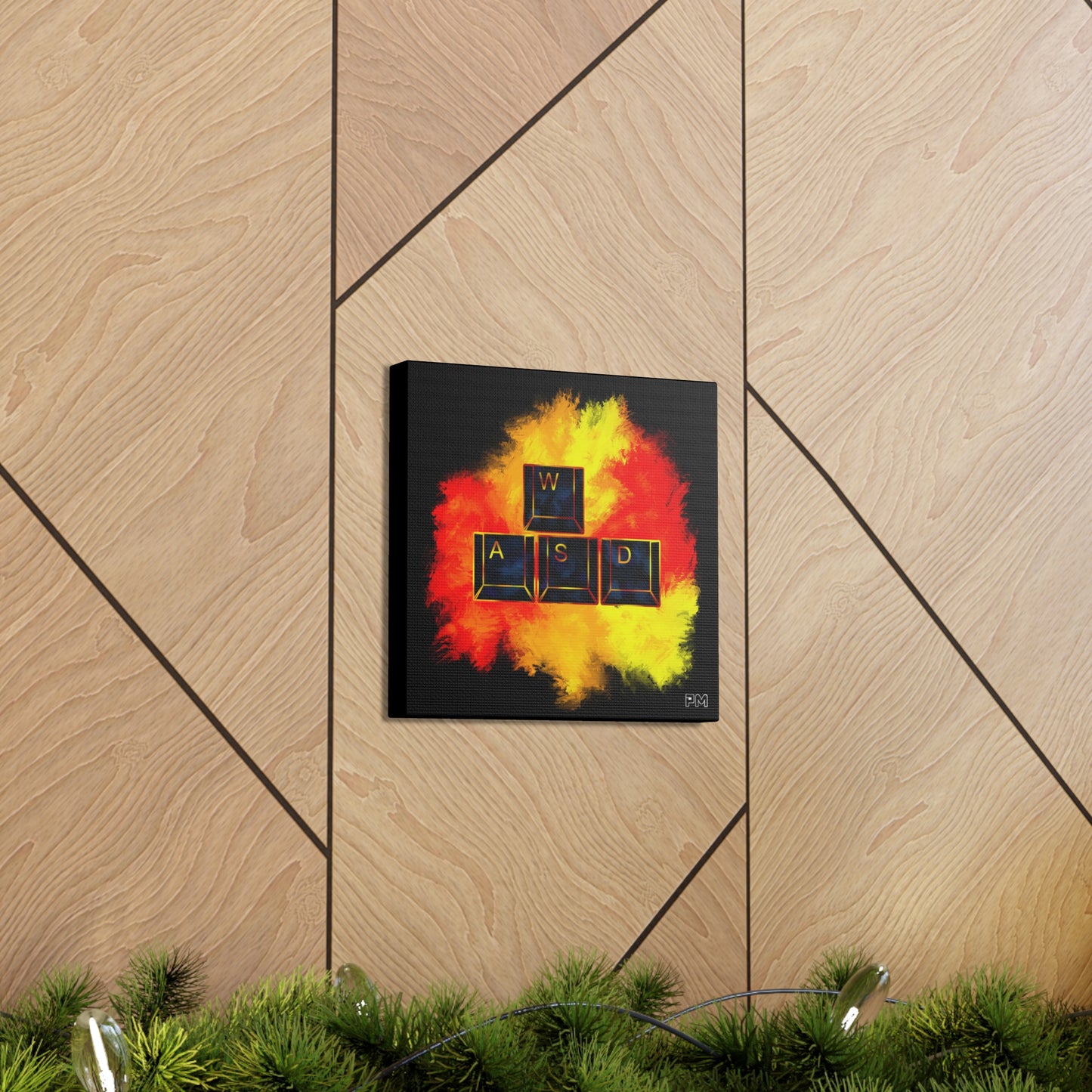 Gaming WASD Explosion Canvas