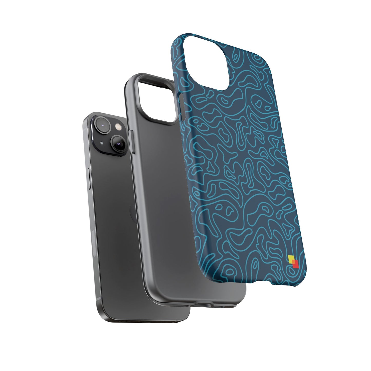 Blue Topographic Phone Case