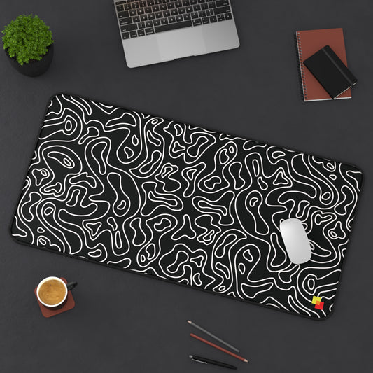 Black Topographic Mouse Pad / Desk Mat