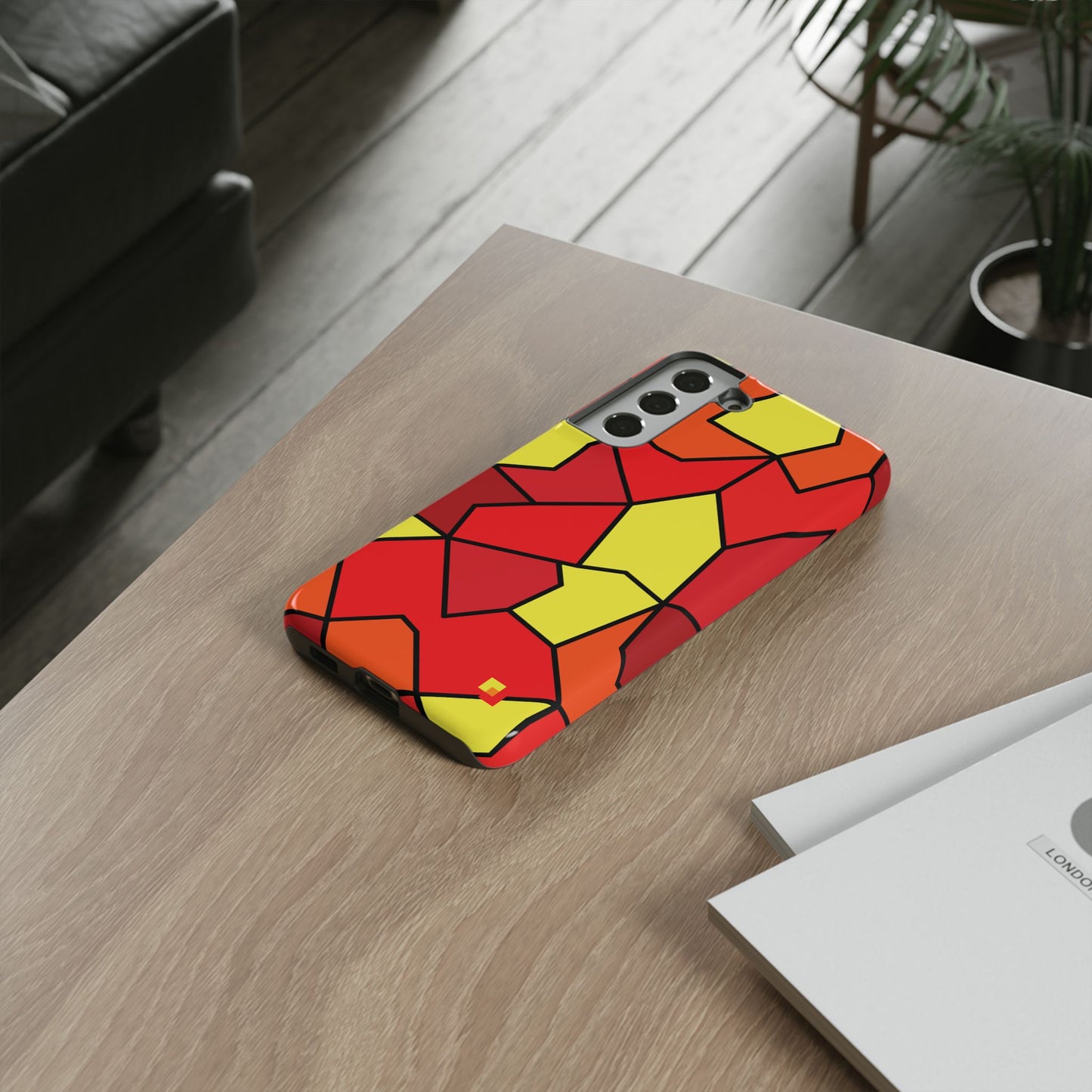 Orange Geometric Phone Case