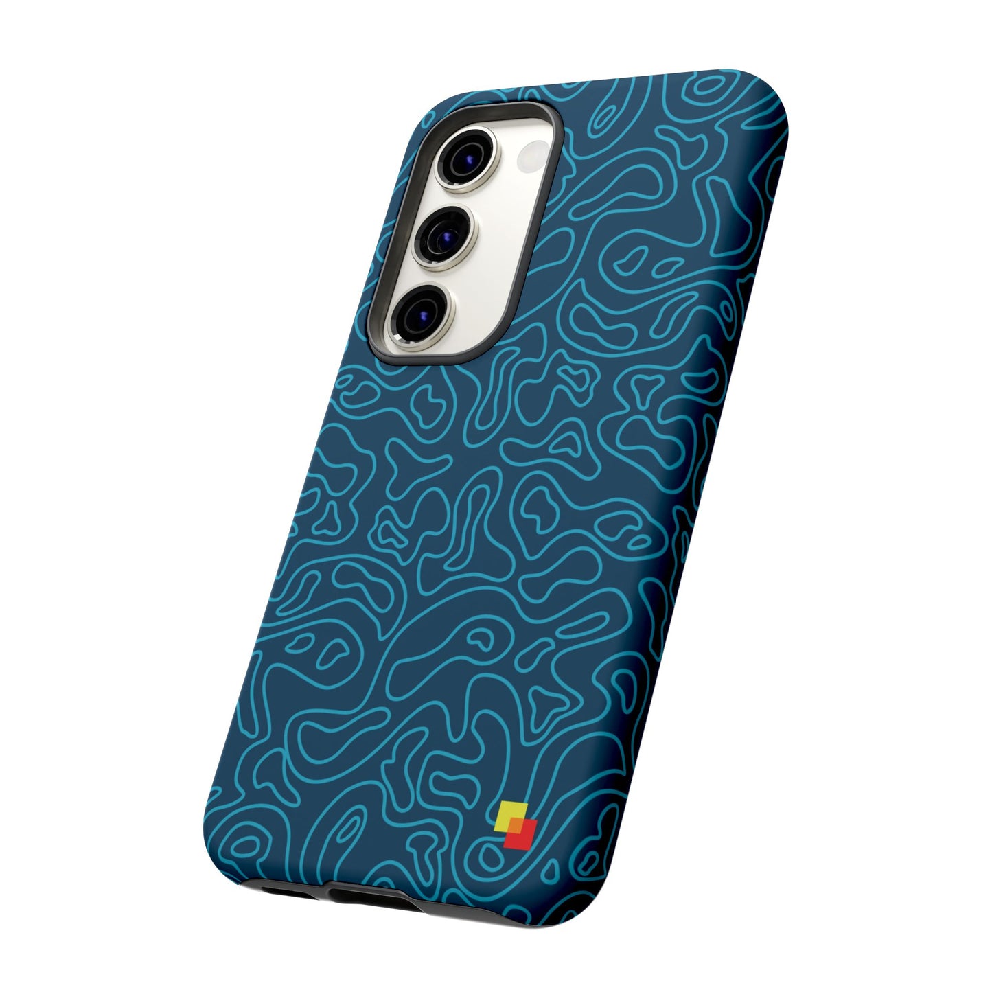 Blue Topographic Phone Case