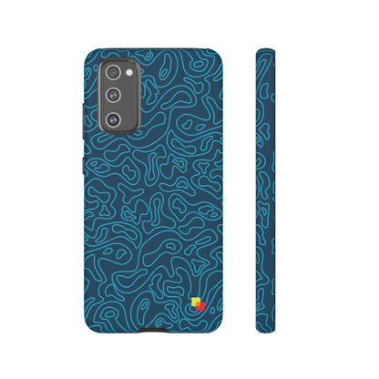 Blue Topographic Phone Case