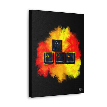 Gaming WASD Explosion Canvas