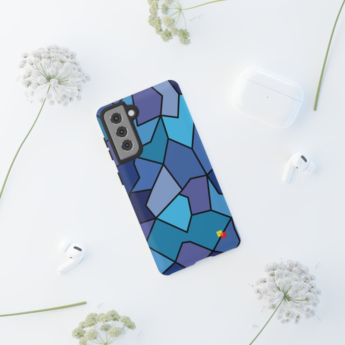 Blue Geometric Phone Case