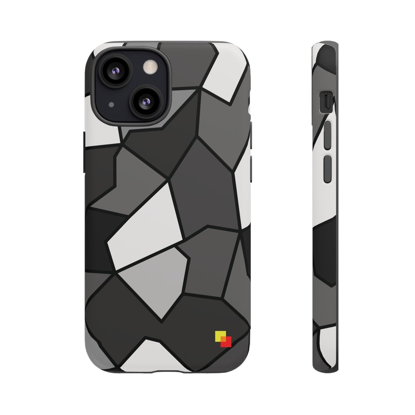 Black and Grey Geometric Phone Case