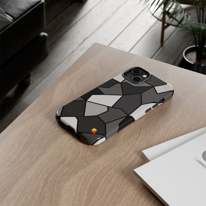 Black and Grey Geometric Phone Case