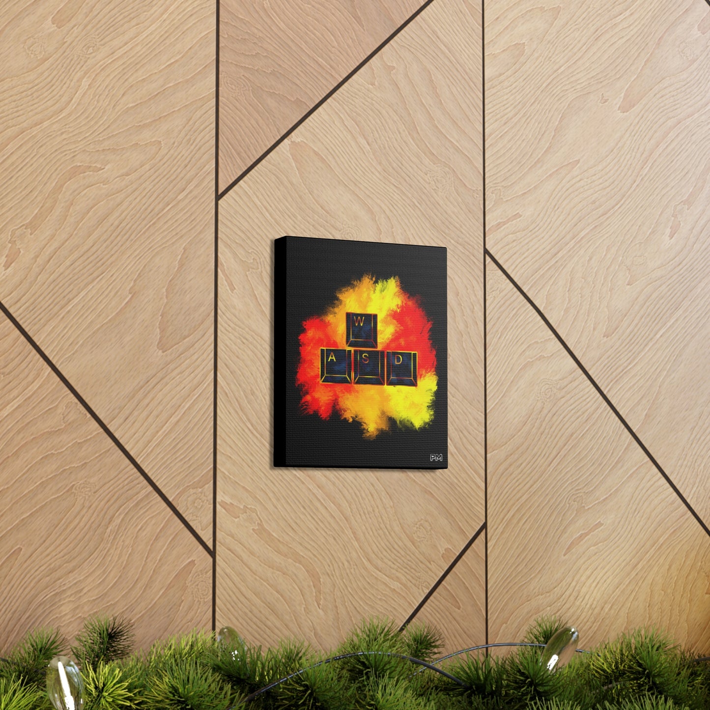 Gaming WASD Explosion Canvas