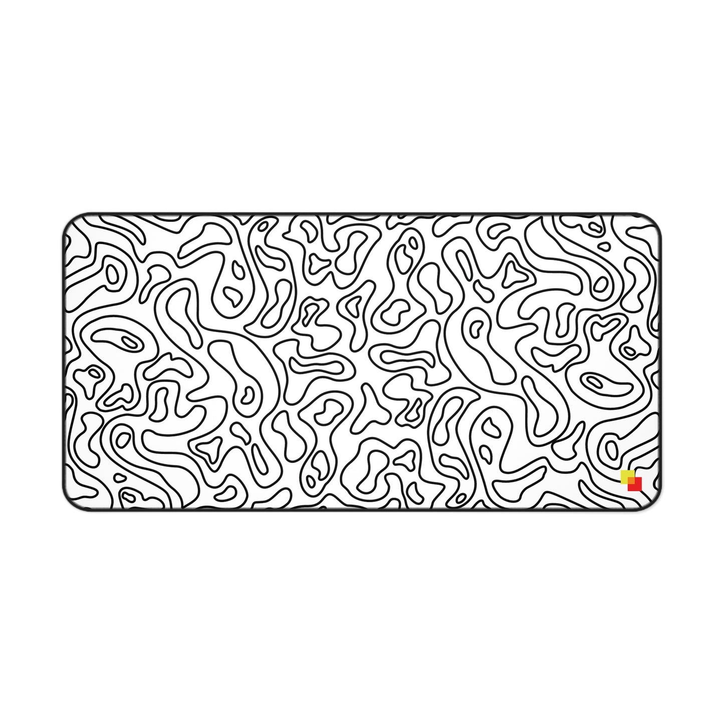 White Topographic Mouse Pad / Desk Mat