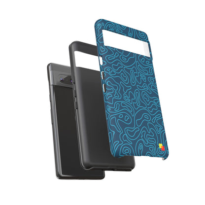 Blue Topographic Phone Case