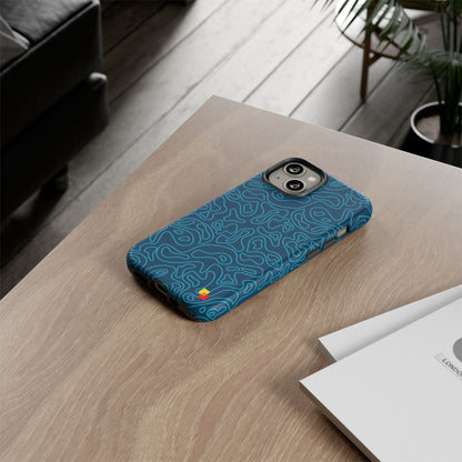 Blue Topographic Phone Case