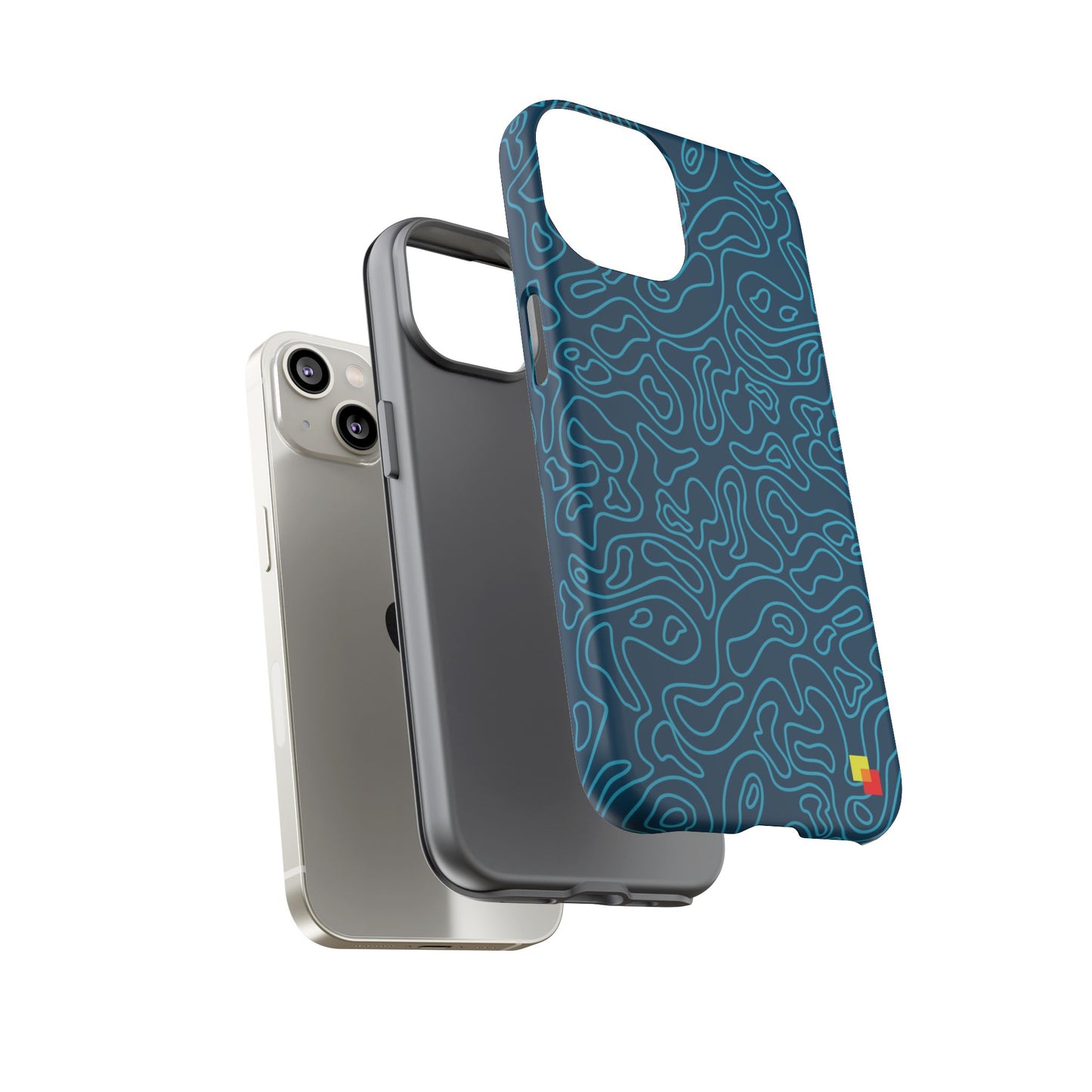 Blue Topographic Phone Case