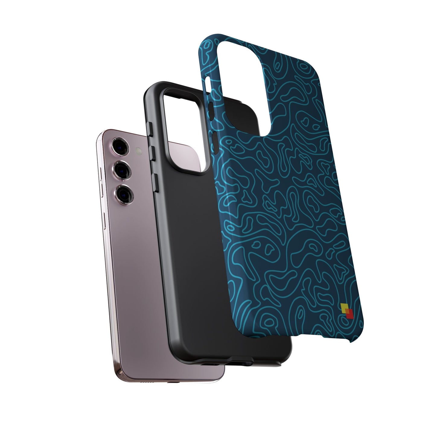 Blue Topographic Phone Case