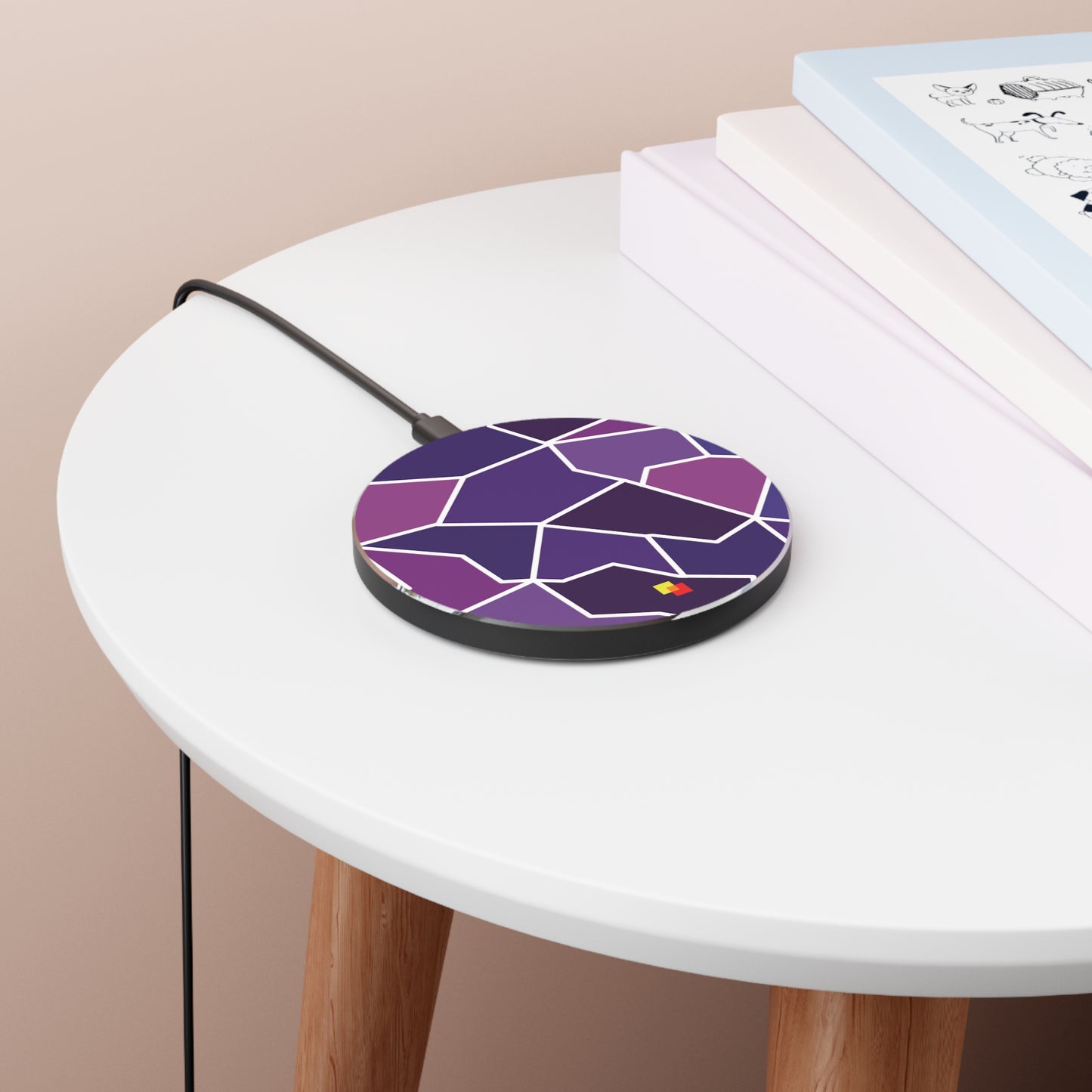 Purple Geometric Wireless Charger