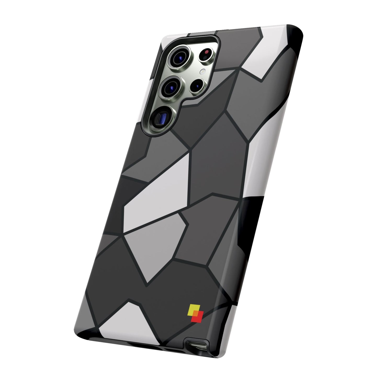 Black and Grey Geometric Phone Case