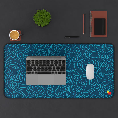 Blue Topographic Mouse Pad / Desk Mat