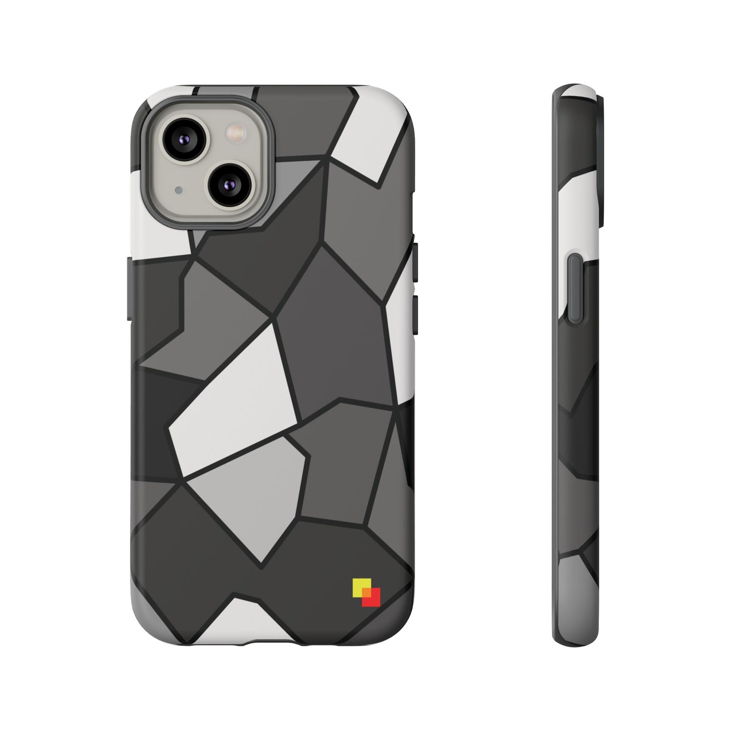 Black and Grey Geometric Phone Case