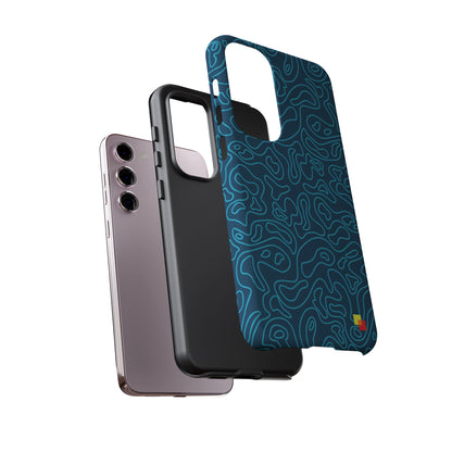 Blue Topographic Phone Case