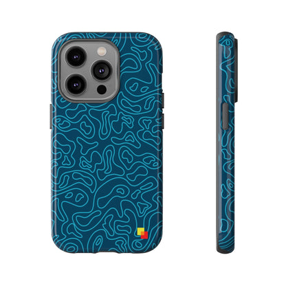 Blue Topographic Phone Case