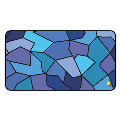 Blue Geometric Mouse Pad / Desk Mat