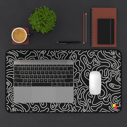 Black Topographic Mouse Pad / Desk Mat