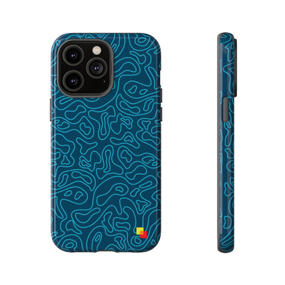 Blue Topographic Phone Case