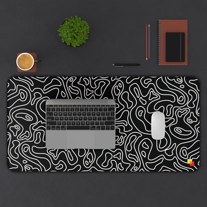 Black Topographic Mouse Pad / Desk Mat