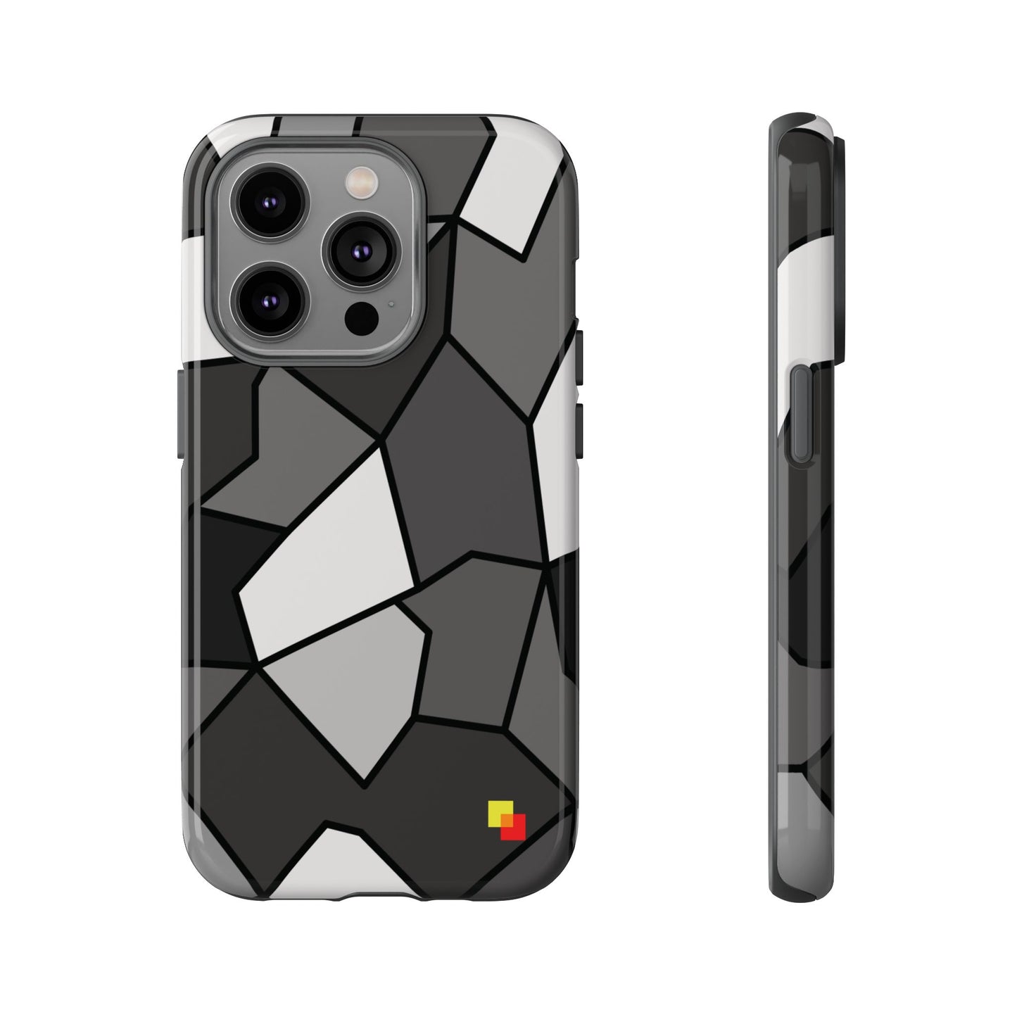 Black and Grey Geometric Phone Case