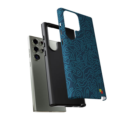 Blue Topographic Phone Case