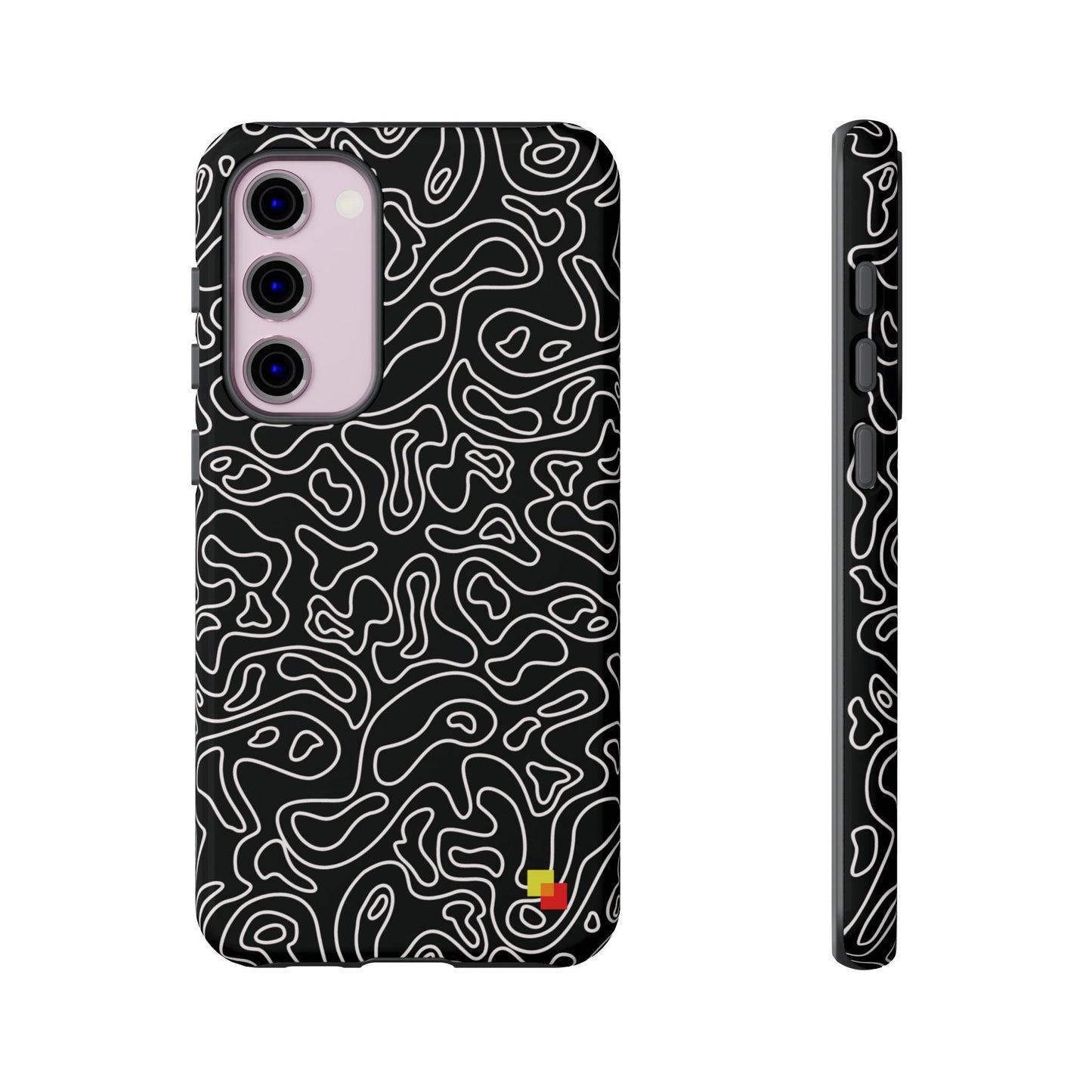 Black Topographic Phone Case