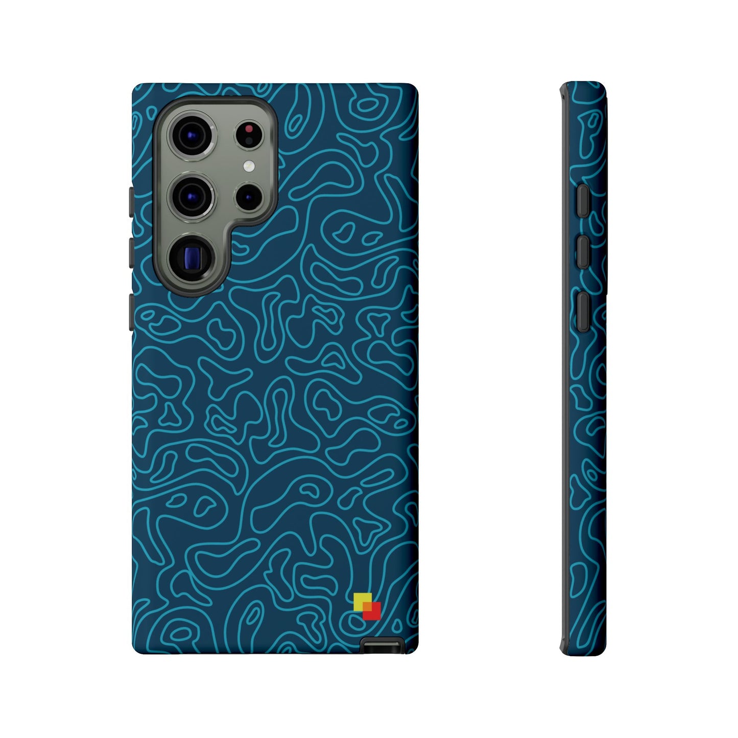 Blue Topographic Phone Case