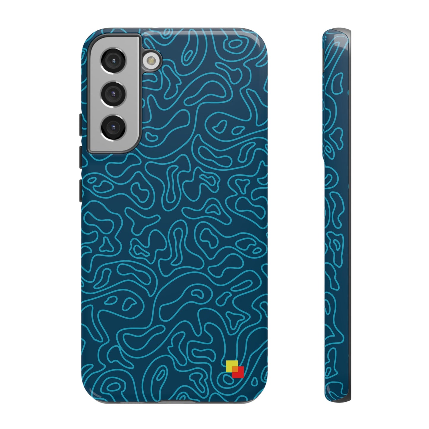 Blue Topographic Phone Case