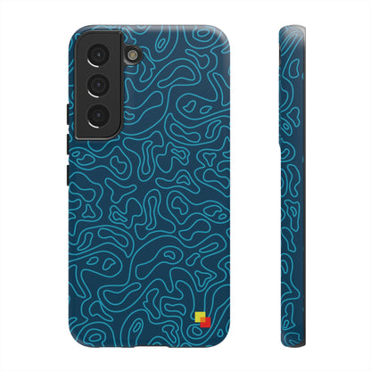 Blue Topographic Phone Case