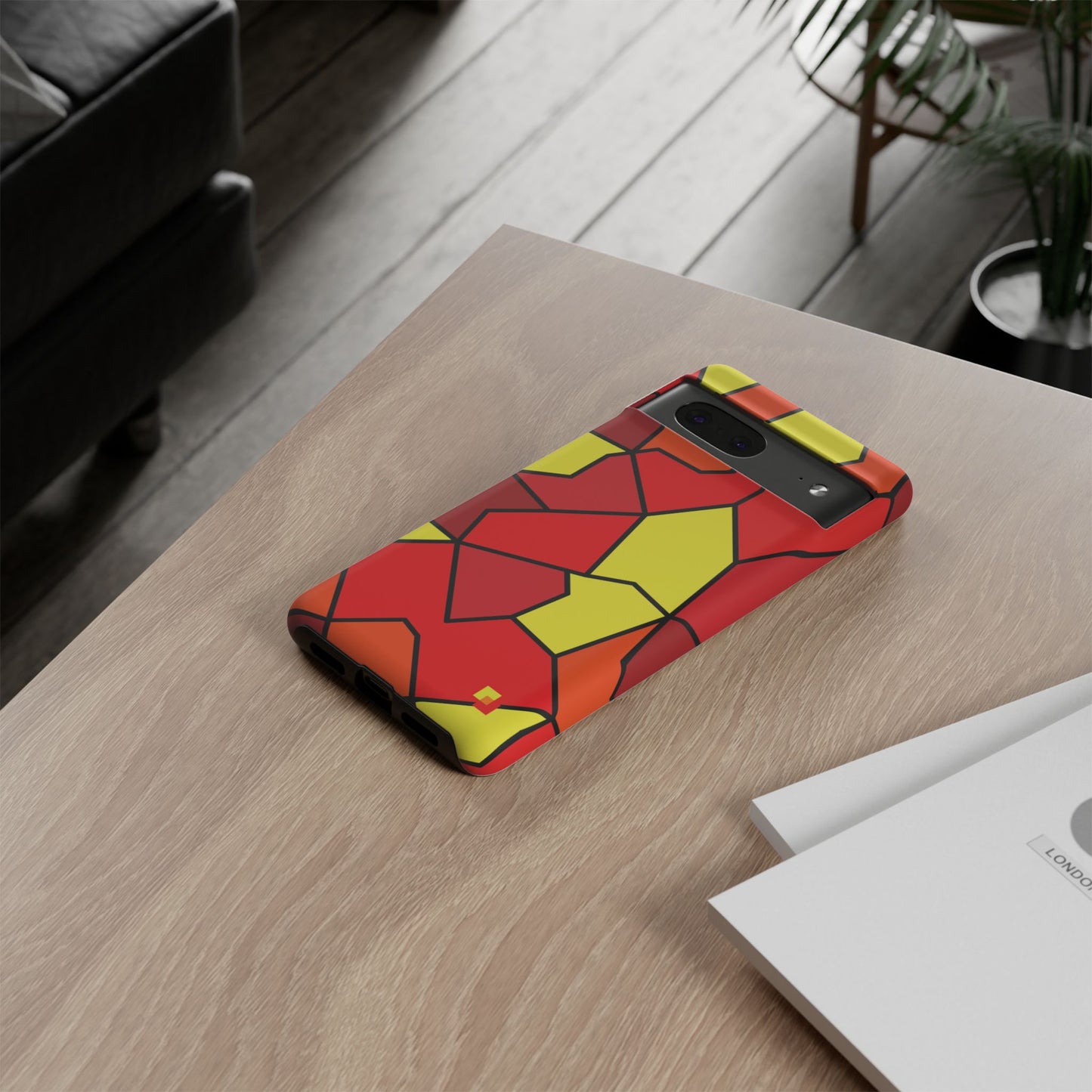 Orange Geometric Phone Case