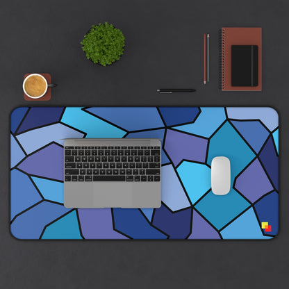 Blue Geometric Mouse Pad / Desk Mat