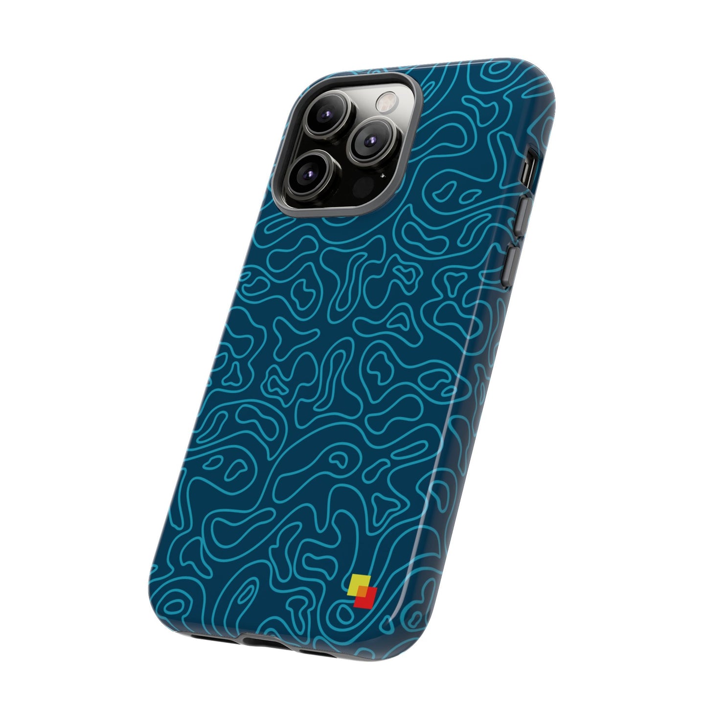 Blue Topographic Phone Case