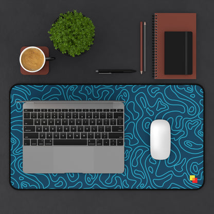 Blue Topographic Mouse Pad / Desk Mat