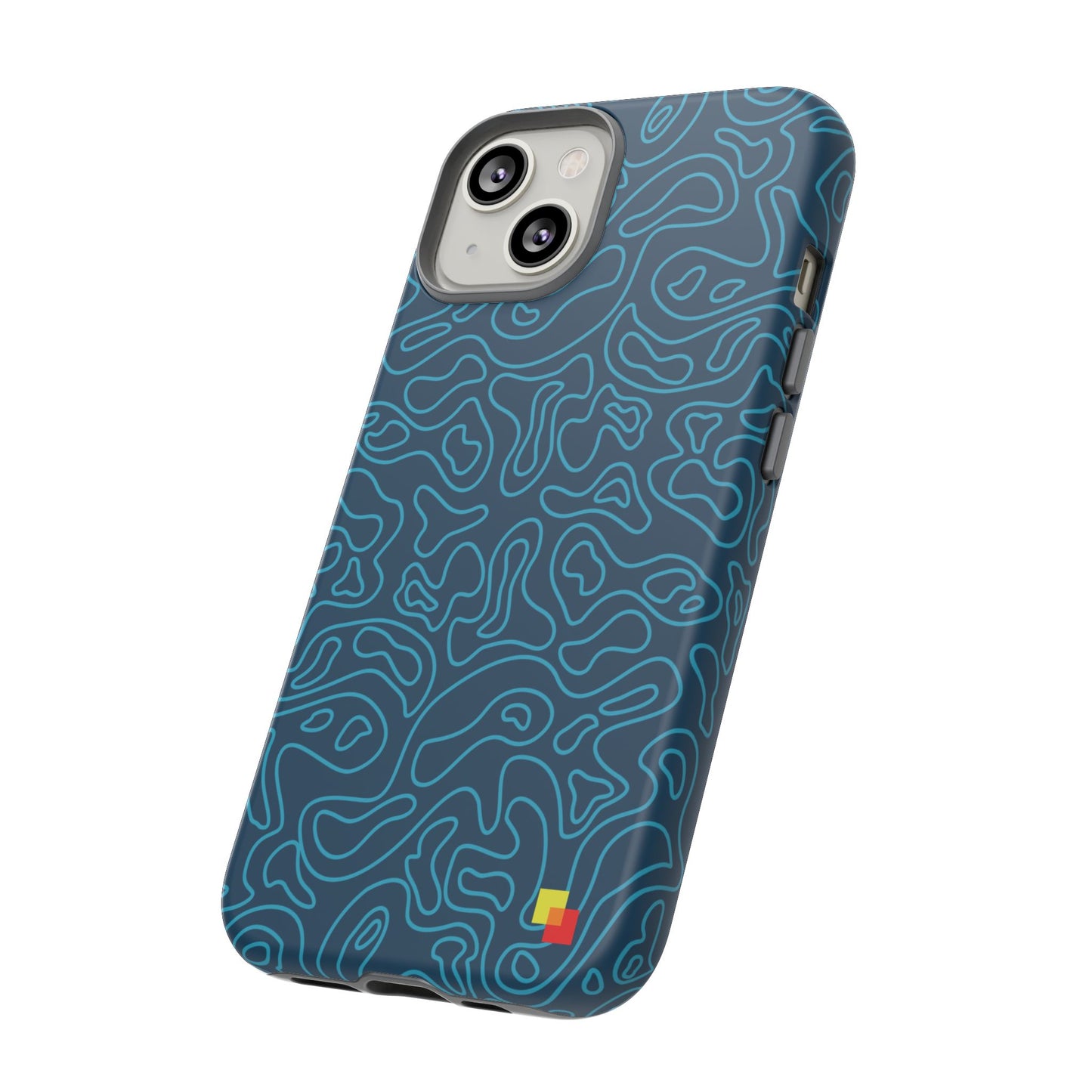 Blue Topographic Phone Case