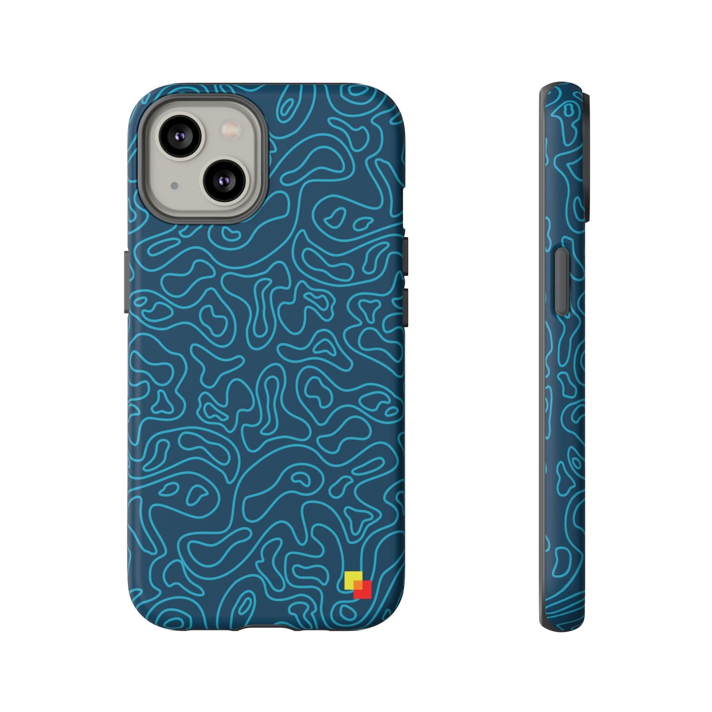 Blue Topographic Phone Case