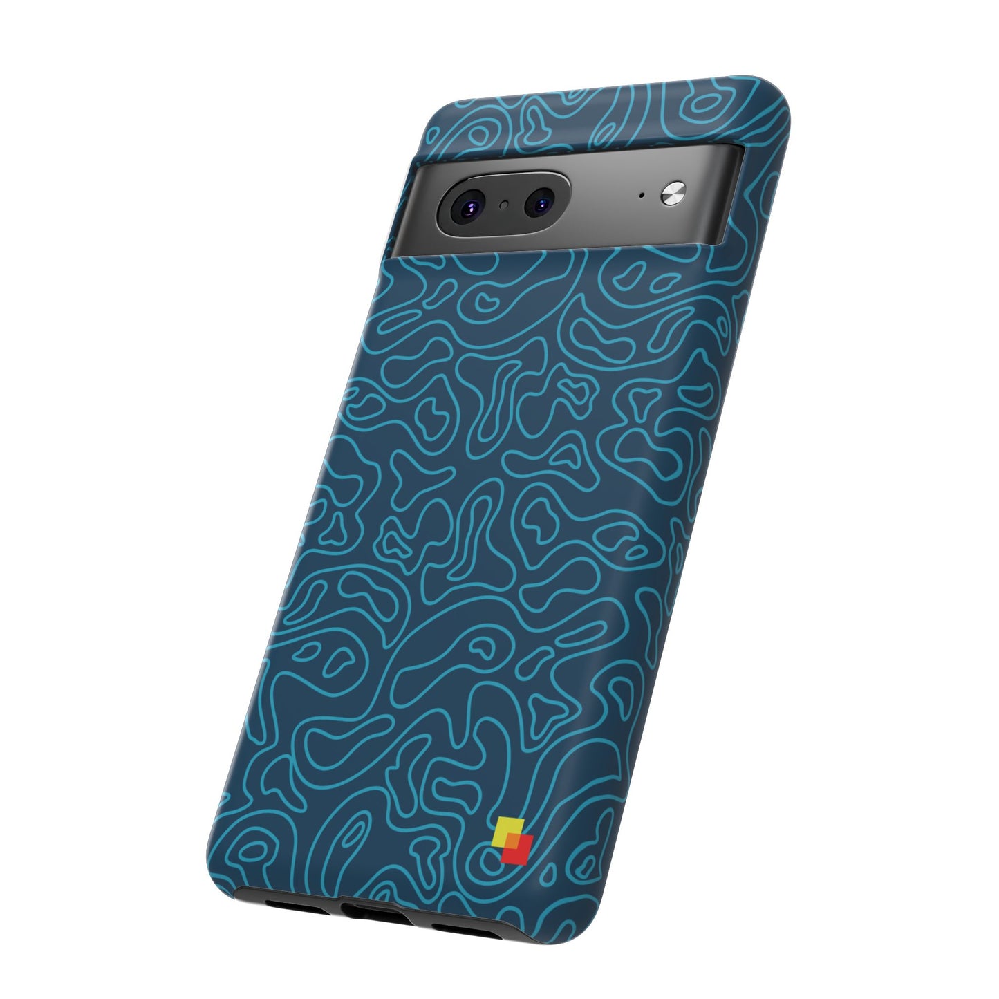 Blue Topographic Phone Case