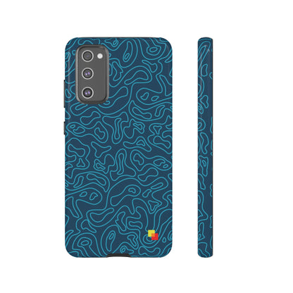 Blue Topographic Phone Case